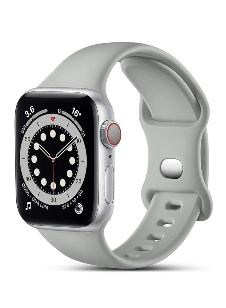 Compatible with Apple Watch Strap 3 42mm 44mm 45mm 49mm, Soft Silicone Sport Band Replacement Straps Compatible with iWatch SE Series 10 9 8 7 6 5 4 3 2 1 for Women Men - Image 1