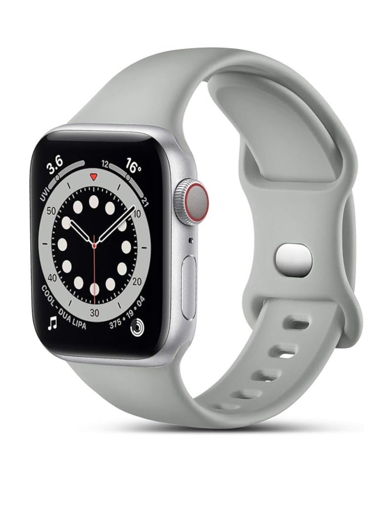 Compatible with Apple Watch Strap 3 42mm 44mm 45mm 49mm, Soft Silicone Sport Band Replacement Straps Compatible with iWatch SE Series 10 9 8 7 6 5 4 3 2 1 for Women Men - Image 1