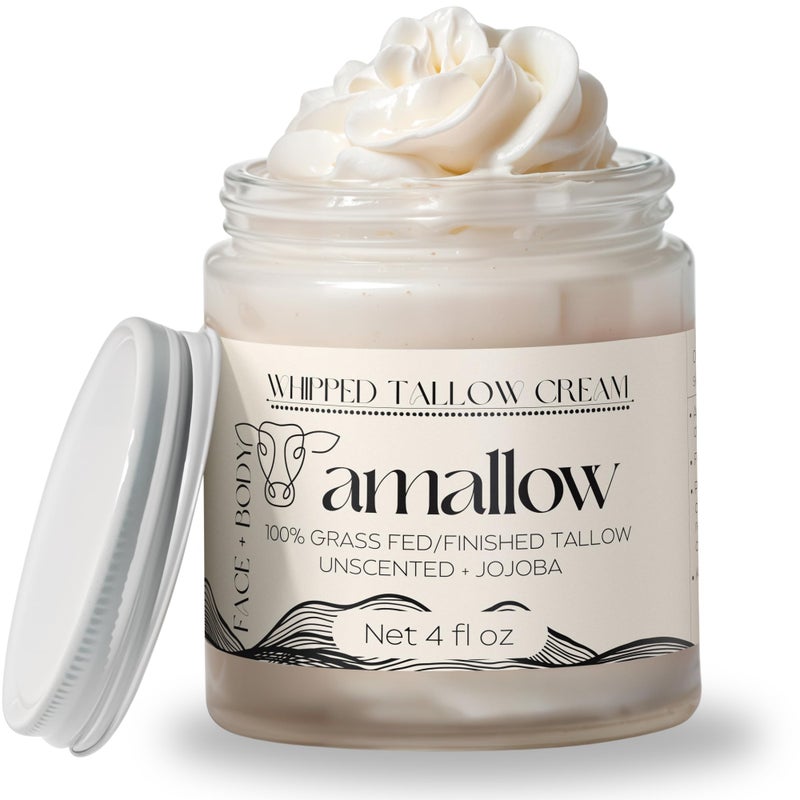Amallow 100% Grass Fed Beef Tallow for Skin Care - Face + Body - Whipped Moisturizer for Sensitive Skin - Natural Lotion, 4 FL. oz. (Unscented + Jojoba Oil) - Image 3