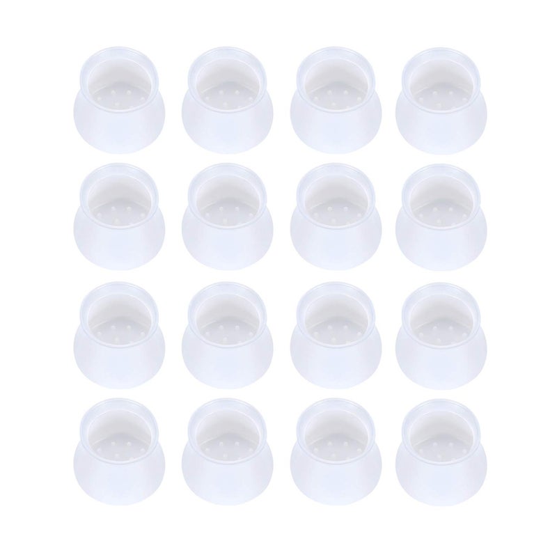 Tenckat 16 Pcs φ1.1inch/28mm Anti-Scratch Silicon Chair Protectors for Wooden Floor, Silicon Furniture Feet Covers, Rubber Feet for Chair Leg Silicone Pad Protector for Furniture Feet Pads Cap - Image 1
