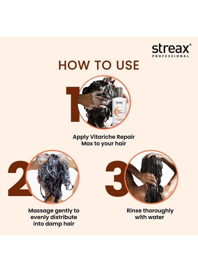 Streax Professional - Pro Vitariche Repair Max Shampoo 300Ml - Image 1