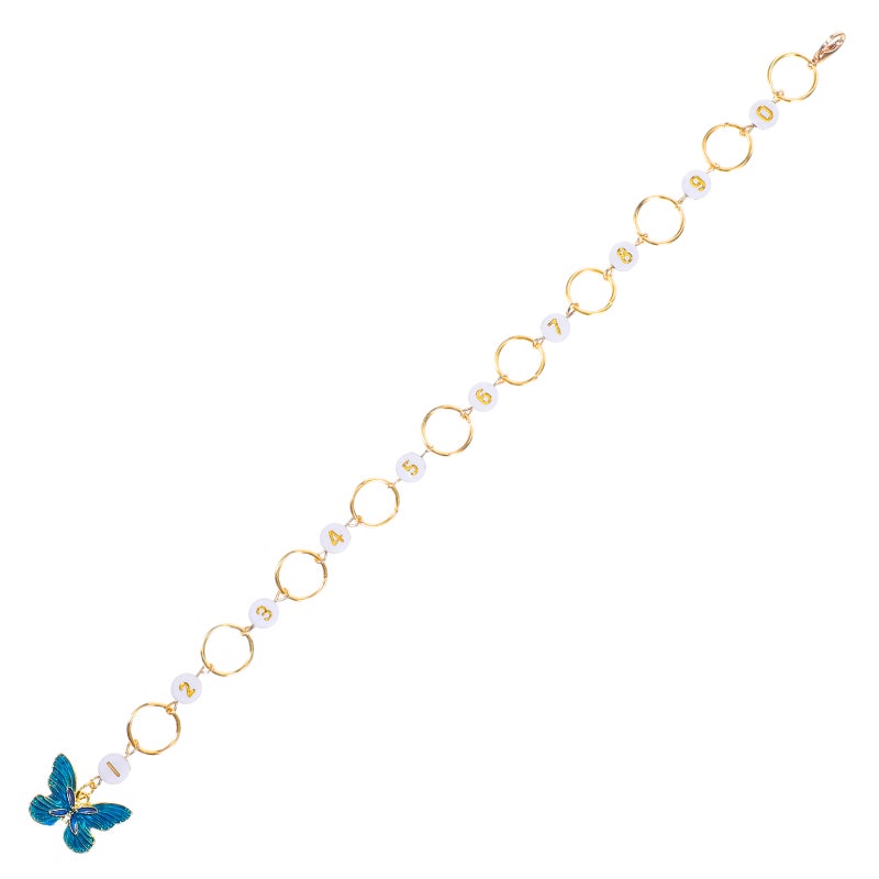 Knitting and Crochet Row Counter Chain with Butterfly Pendant Durable Alloy Stitch Marker for Needlework and Weaving Projects - Image 5