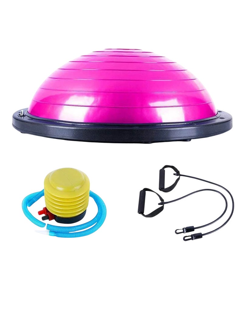 Spall Balance Ball Exercise Ball, Yoga Balance Trainer Thickened Stability, Half Ball with Resistant Band, Strength Exercise Fitness - Image 1