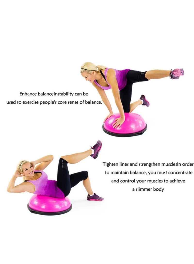 Spall Balance Ball Exercise Ball, Yoga Balance Trainer Thickened Stability, Half Ball with Resistant Band, Strength Exercise Fitness - Image 4