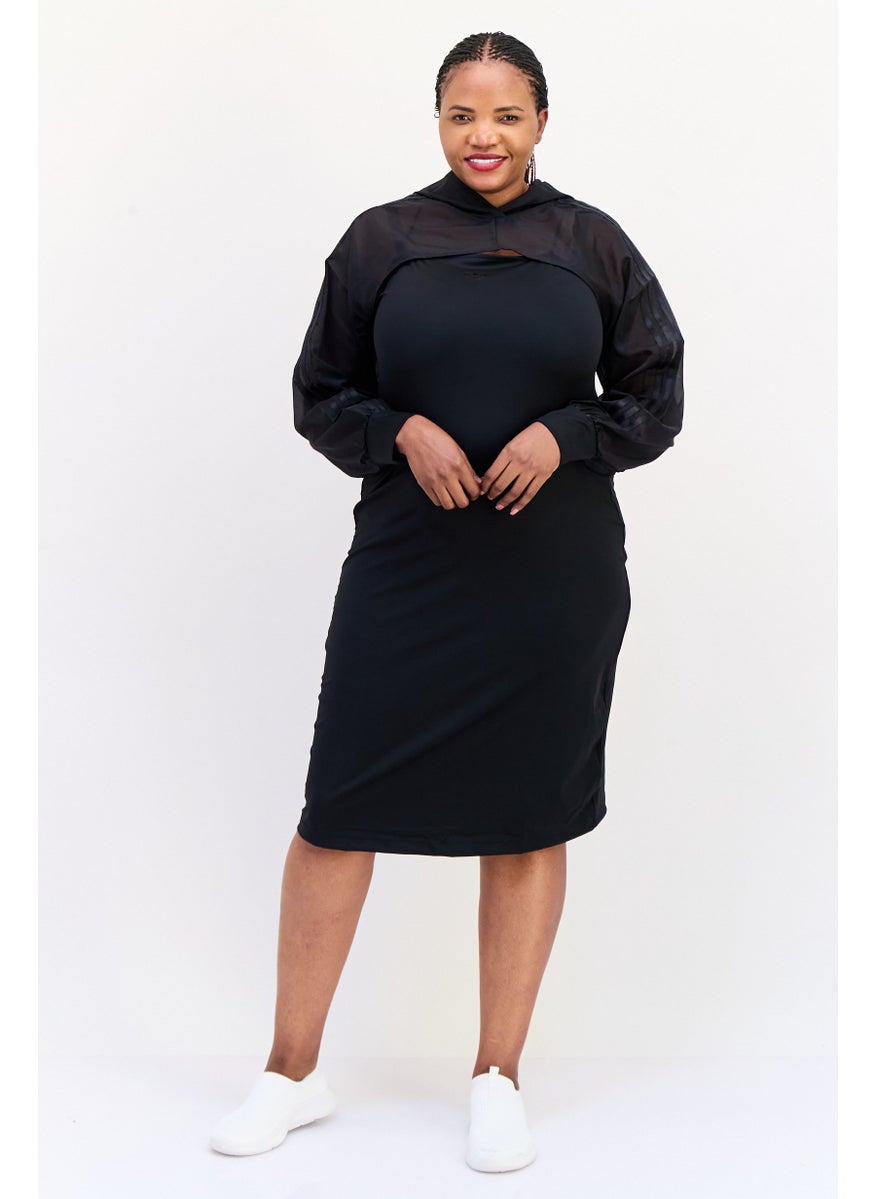 adidas Originals Women Plus Size 2 Pieces Outdoor Dress, Black  - Image 2