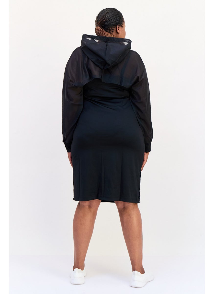 adidas Originals Women Plus Size 2 Pieces Outdoor Dress, Black  - Image 3