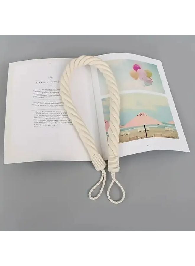 White Vintage Rope Door Stop Anti Slam Finger Safe Tool Free Installation - Image 1