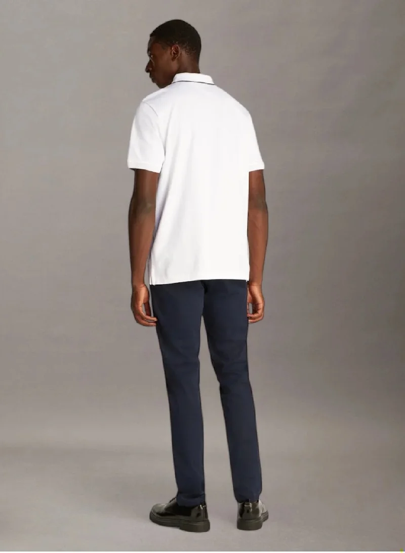 CALVIN KLEIN Bright White Regular Polo Shirt for Men | Best Price UAE