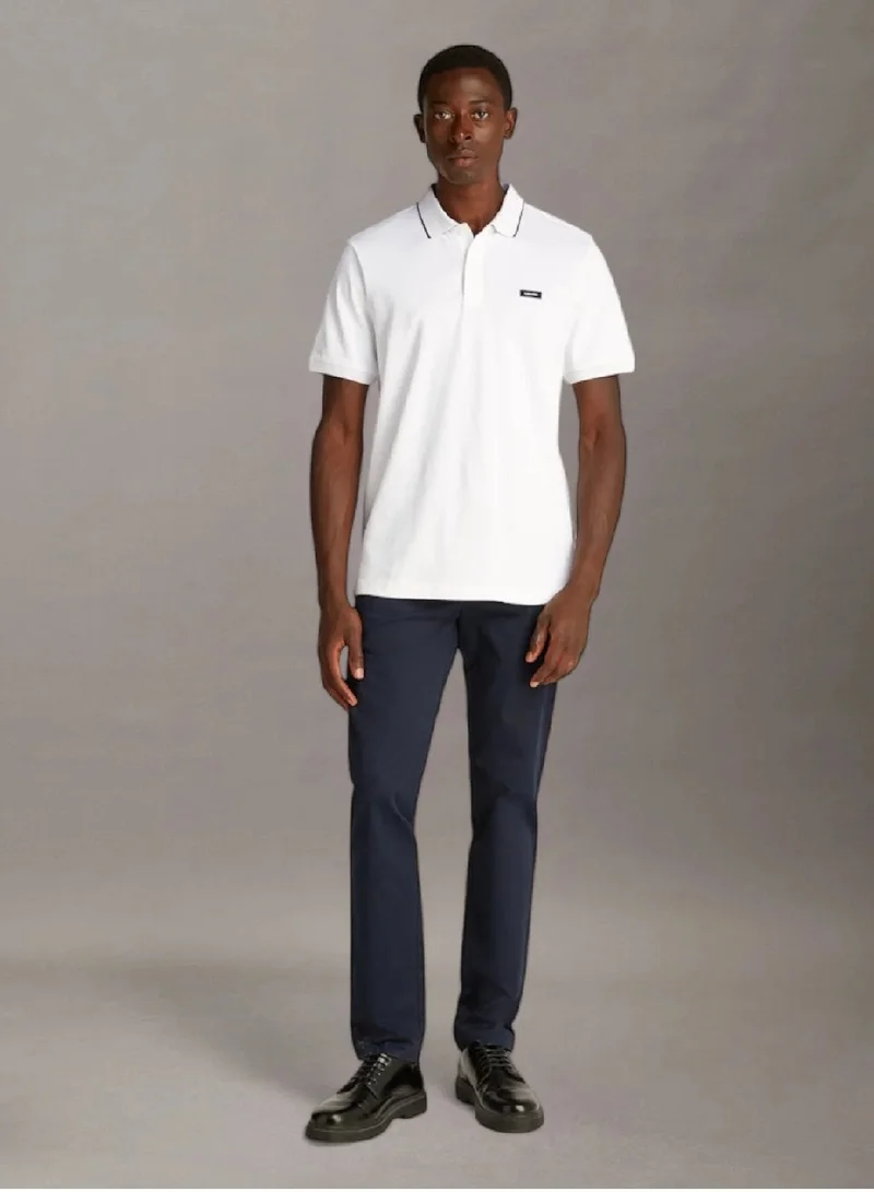 CALVIN KLEIN Bright White Regular Polo Shirt for Men | Best Price UAE