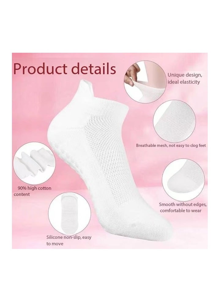DELGREEN 4 Pairs of Yoga Socks, Non-Slip Socks for Women, Pilates Non-Slip Socks, Summer Yoga Socks, Non-Slip Socks, Girls for Pilates, Yoga, Barre, Dance, Ballet, Martial Arts, multi-coloured  - Image 3