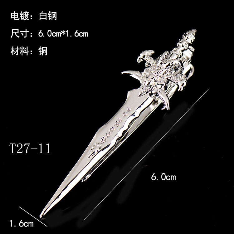 Boutique Fashion Personalized Clothing Accessories Men'S Suit Tie Clip Feather Animal Shape Creative Tie Clip Silver - Image 4