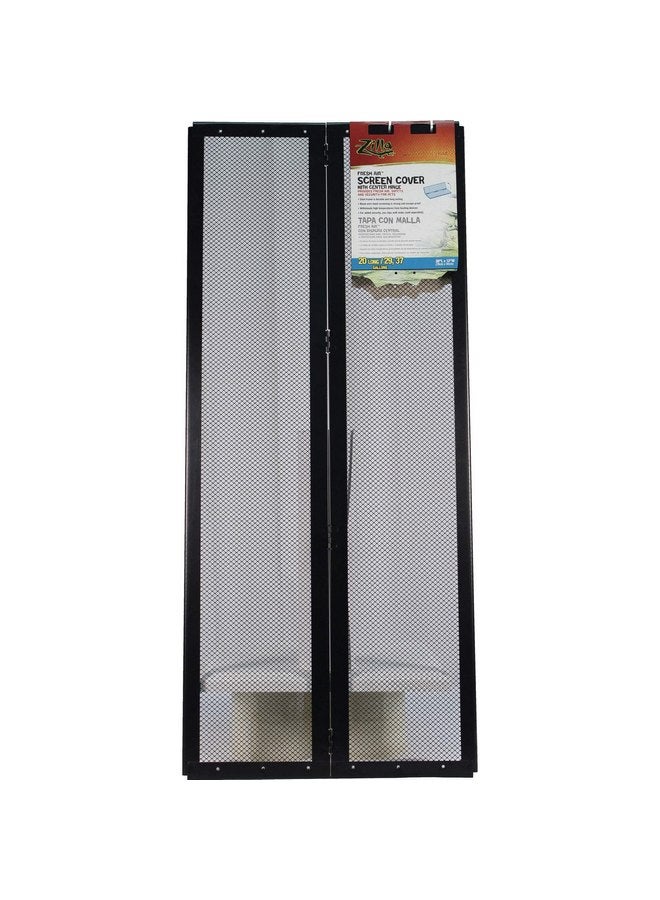 Zilla Fresh Air Terrarium Metal Screen Cover with Hinges (30 X 12 Inches)