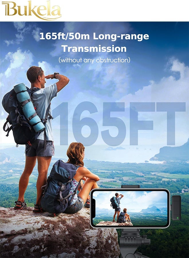 كيلا ميكروفون لاسلكي مع حافظة شحن لأجهزة iPhone وiPad وهواتف Android، ميكروفون صوتي قابل للتوصيل والتشغيل مع خاصية تقليل الضوضاء حتى 70 قدمًا لتسجيل الفيديو المباشر على TikTok وVlog وInstagram - Image 5