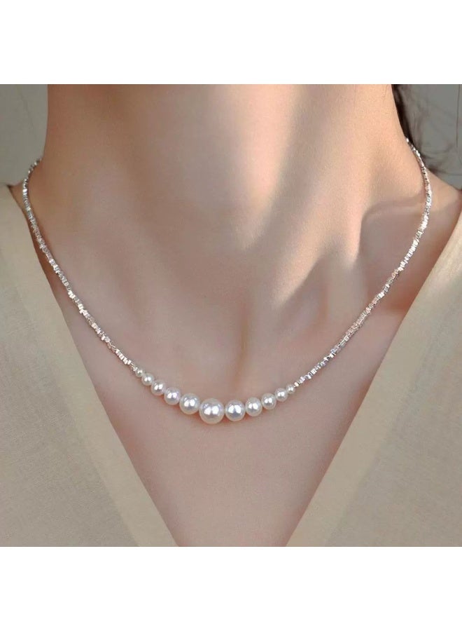 Goolsky Minimalist Pearl Necklace – Elegant French Style, Faux Pearls, Daily/Office/Formal Wear, Timeless Elegance - Image 3