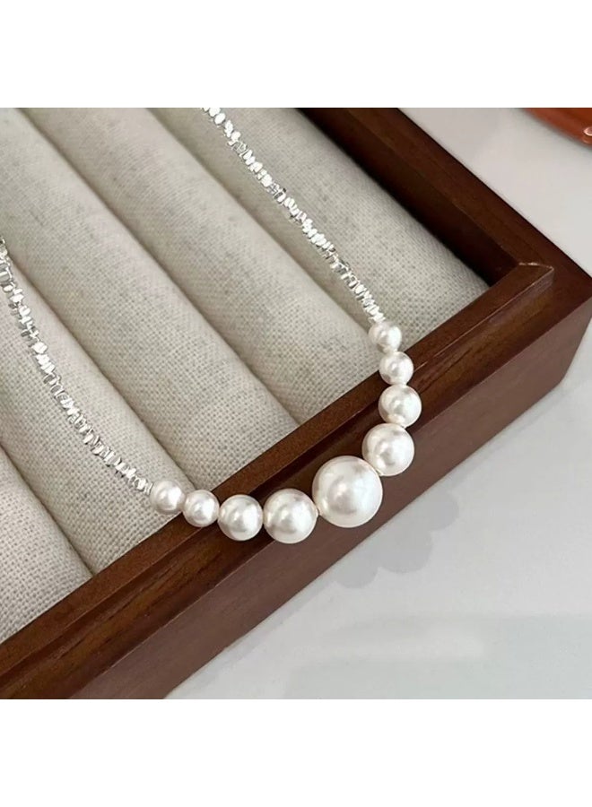 Goolsky Minimalist Pearl Necklace – Elegant French Style, Faux Pearls, Daily/Office/Formal Wear, Timeless Elegance - Image 4