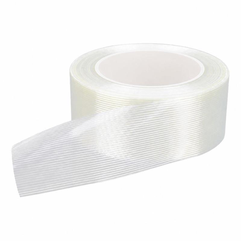 Reinforced Fibre Tape 50mm*50m High Temperature Resistant - Tear & Abrasion Resistant Transparent Strapping Tape for Heavy Duty Packaging, Moving, Warehouse Storage - Image 1