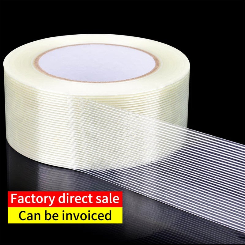 Reinforced Fibre Tape 50mm*50m High Temperature Resistant - Tear & Abrasion Resistant Transparent Strapping Tape for Heavy Duty Packaging, Moving, Warehouse Storage - Image 5