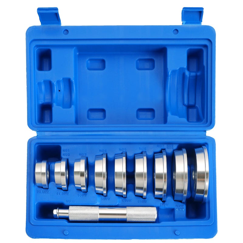 Acymner Bearing Race and Seal Bushing Driver Install Set  10PCS Aluminum Bearing Race Installer Seal Installation Tool Bearing Install Tool Axle Seal Installer