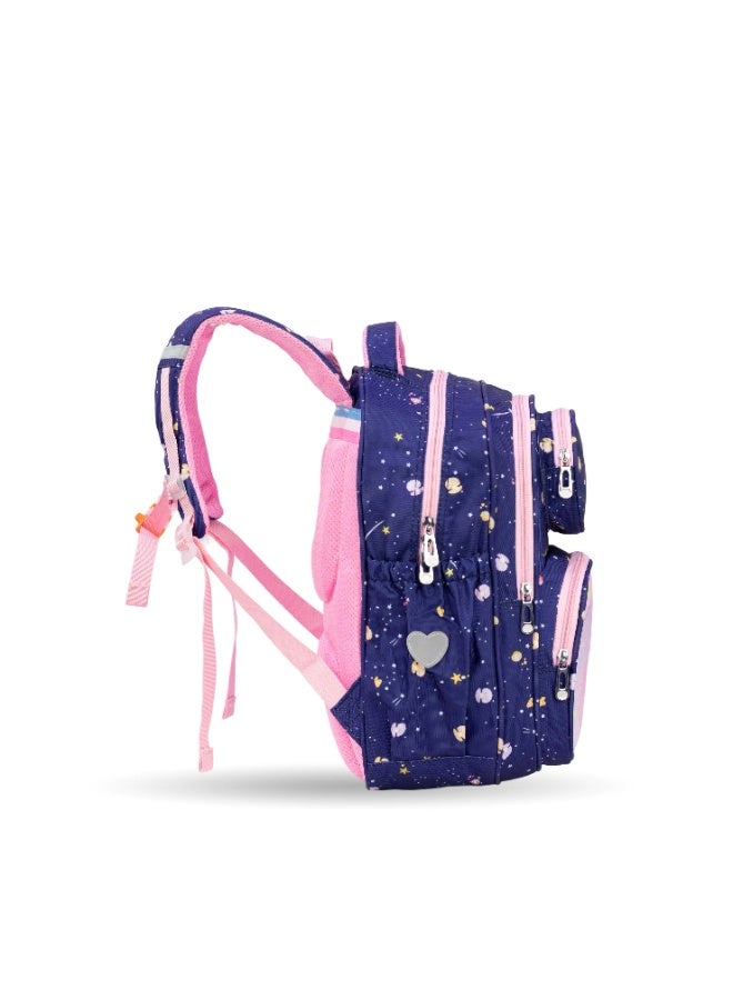 Fantastic CS003 Fantastic School Backpack, Heart and Butterfly Design, with Multiple Pockets and Side Bag, Available in Multiple Colors - Image 2