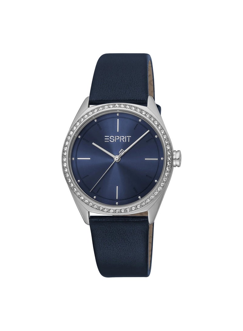 Esprit Stainless Steel Analog Women's Bracelet Watch With Blue Leather Band ES1L289L0025 - Image 2