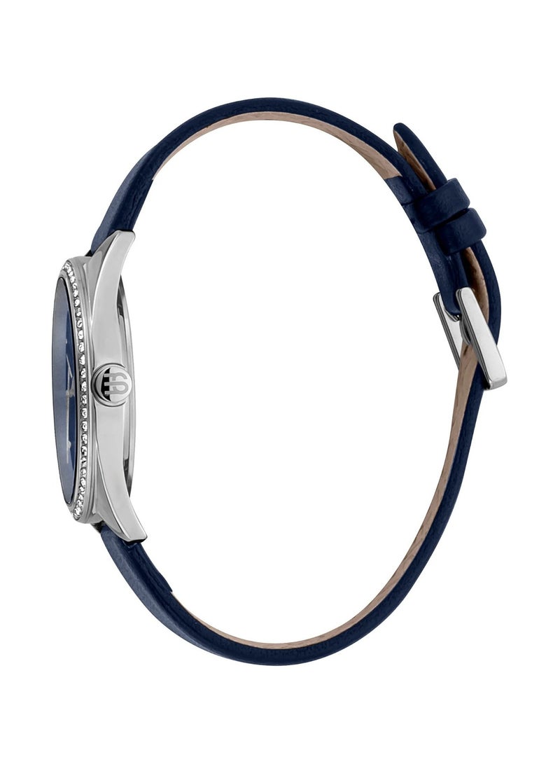 Esprit Stainless Steel Analog Women's Bracelet Watch With Blue Leather Band ES1L289L0025 - Image 3