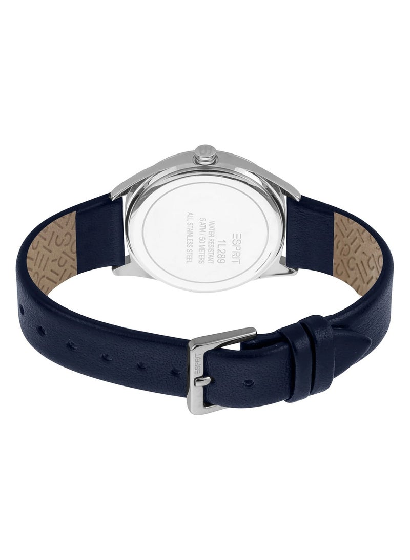 Esprit Stainless Steel Analog Women's Bracelet Watch With Blue Leather Band ES1L289L0025 - Image 4