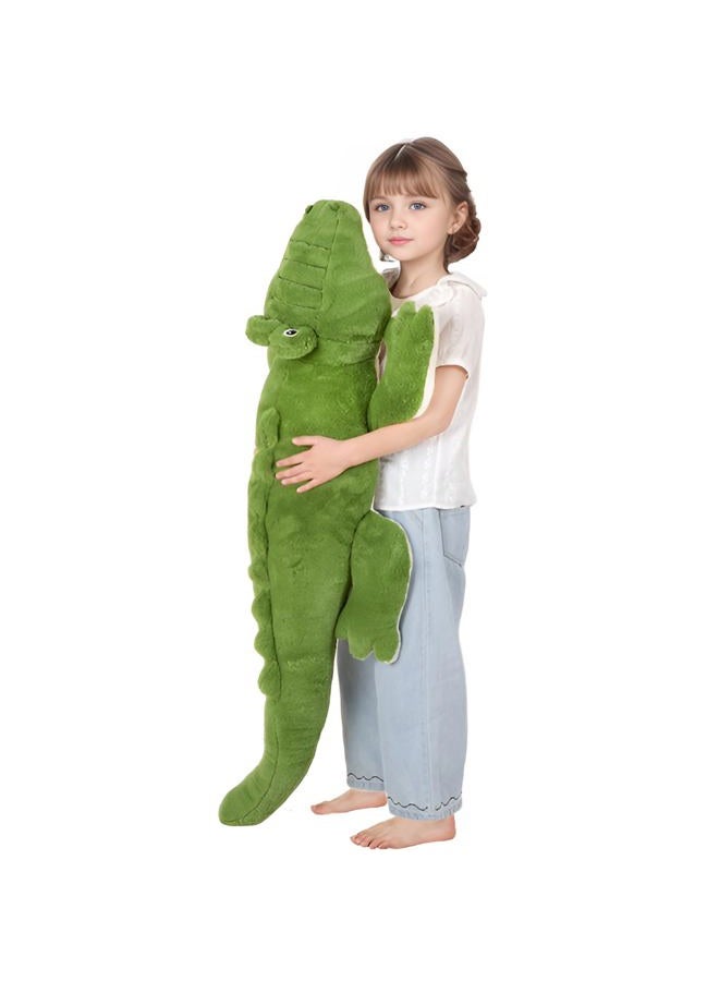 FFxiong 48 inch Green Large Alligator Stuffed Animal Long Body Pillow 4 ft Cute Giant Crocodile Plush Toy Gift for Kids Girl Boy Birthday Valentines - Image 2