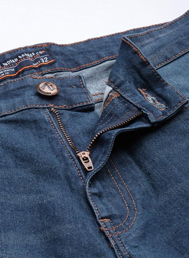 The Indian Garage Co Men Mid Rise Slim Fit Stretchable Jeans - Image 4