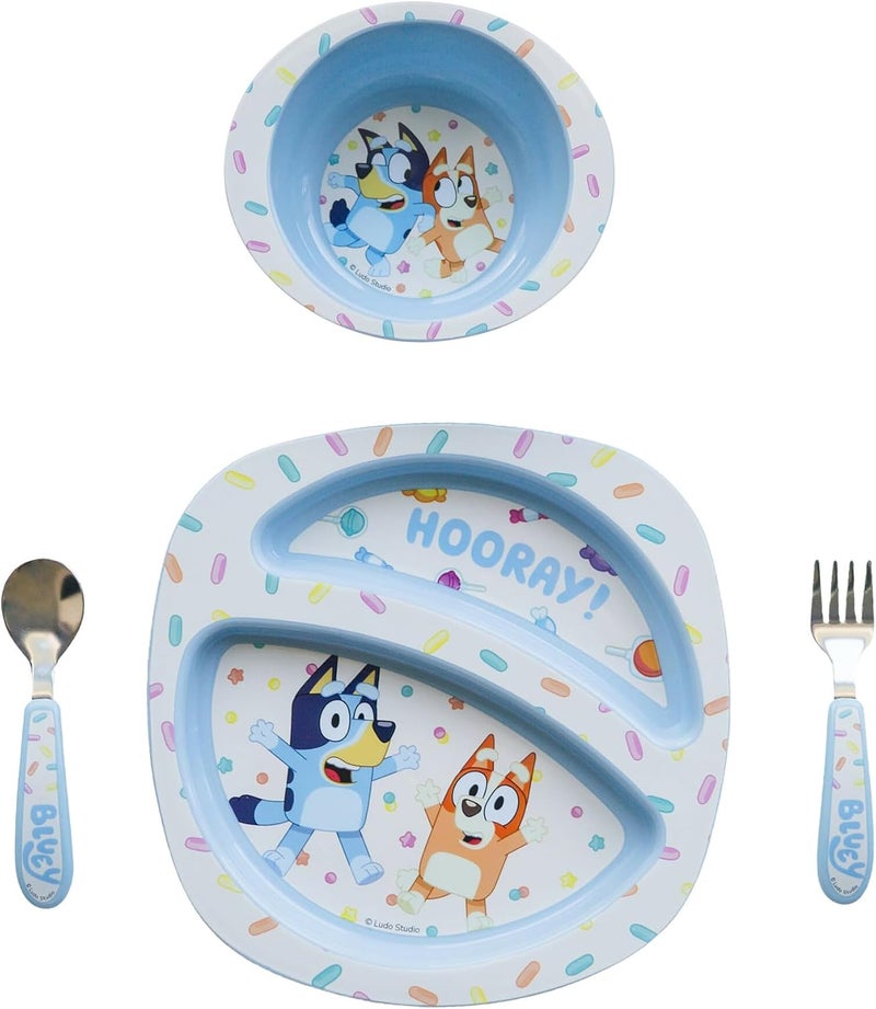 the FIRST years Bluey 4-Piece Toddler Dinnerware Set - Image 1