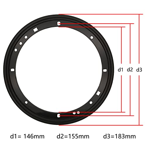 Fuhengli 6.5" Speaker Grill Covers, Car Speaker Subwoofer Guard Protector, ABS Plastic Frame with Metal Mesh, Black - 2Pcs - Image 4