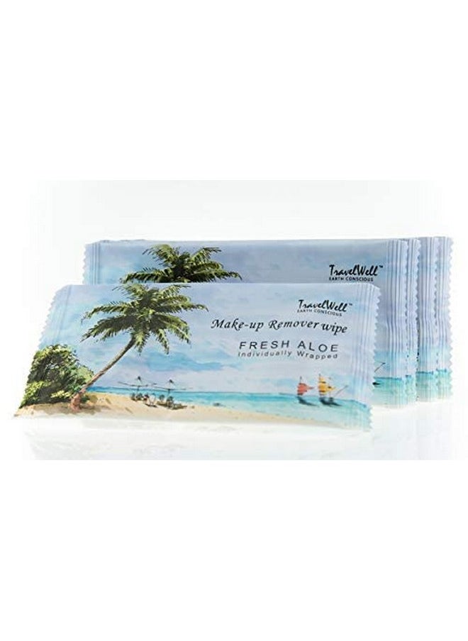 Travelwell TRAVELWELL Makeup Remover Wipes Bulk, Individually Wrapped Natural Fresh Aloe Travel Packs Elderly Bathing Cleansing Wipes - 500 Count per Package | Travel Size Toiletries | Hotel Toiletries Bulk Set  - Image 4