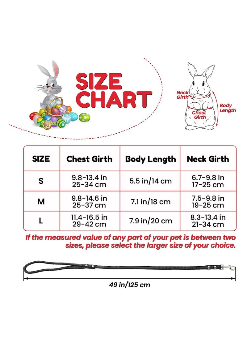 SYOSI - Rabbit Harness and Leash Bunny Stuff, Rabbit Walking Harness, Bunny Leash and Harness, Small Bunny Essentials, Bunny Rabbit Harness, with Leash for Kitten Puppy Small Pets Walking - Image 1