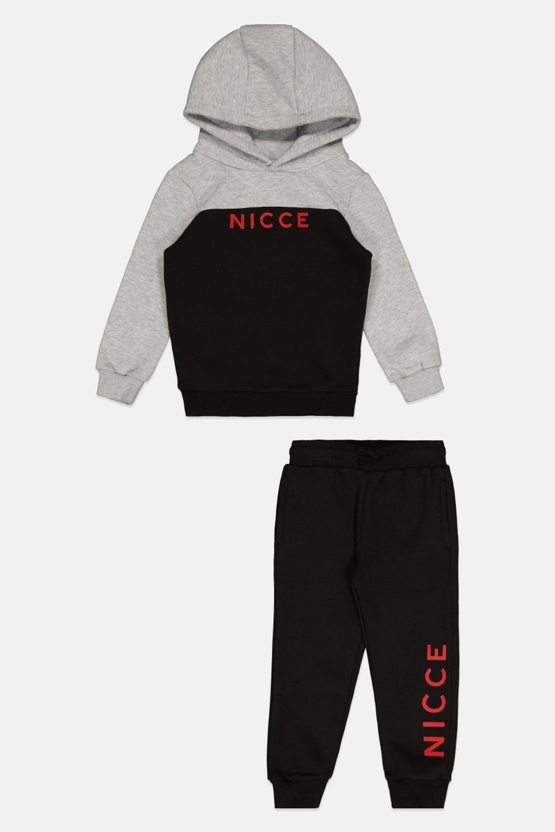 Nicce Kids Boy 2 Pcs Brand Logo Hoodie And Sweatpants Set, Multicolor - Image 2