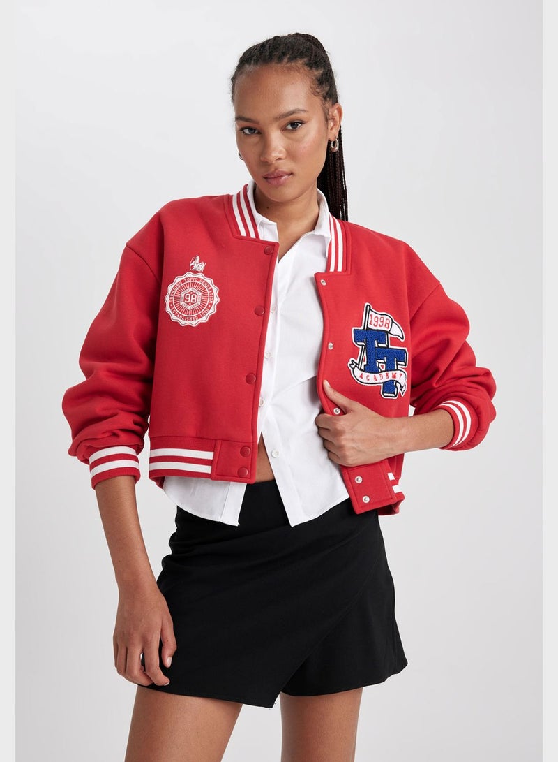 DeFacto Oversize Fit Pocket Detailed Bomber Jacket - Image 1
