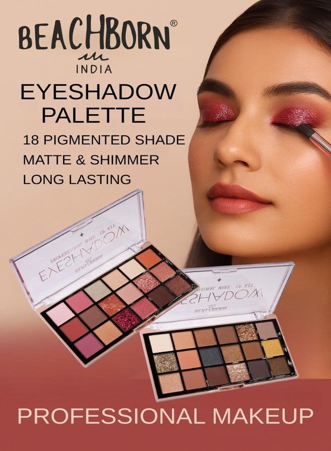 BEACHBORN Professional Makeup Eyeshadow Palette (Multicolor)| Matte| Shimmer | Beginner Friendly & Long Lasting Eye Shadow Palette | All In One Makeup Palette 18 Color Pallete BBI-02-08 Shade no.2 - Image 3