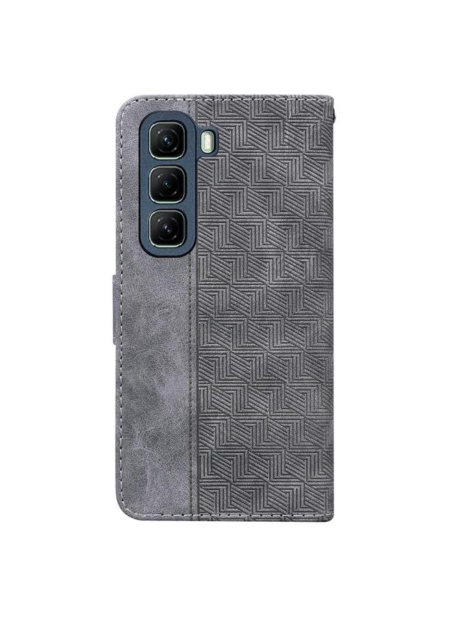 S-TOP Case For Infinix Hot 50 4G Geometric Embossed Leather Phone Case - Image 4