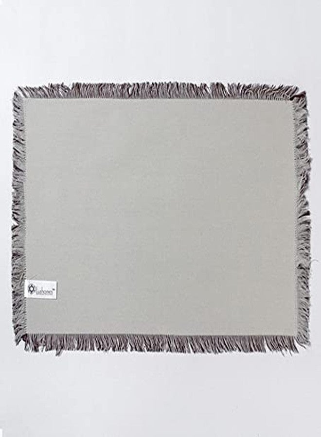 Lushomes 6 Piece Reversible Fringe Table Mats - Brown - Image 2