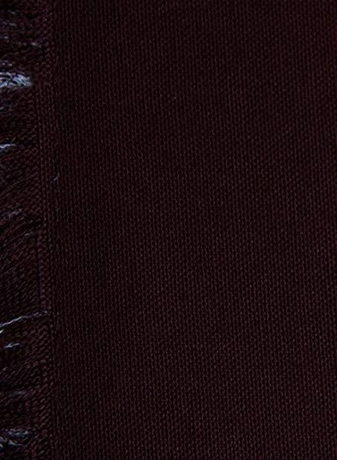 Lushomes 6 Piece Reversible Fringe Table Mats - Brown - Image 3