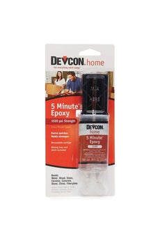 RACO RACO Devcon 5 Minute Epoxy Syringe Tube 1500 Psi Strength Clear  - Image 1