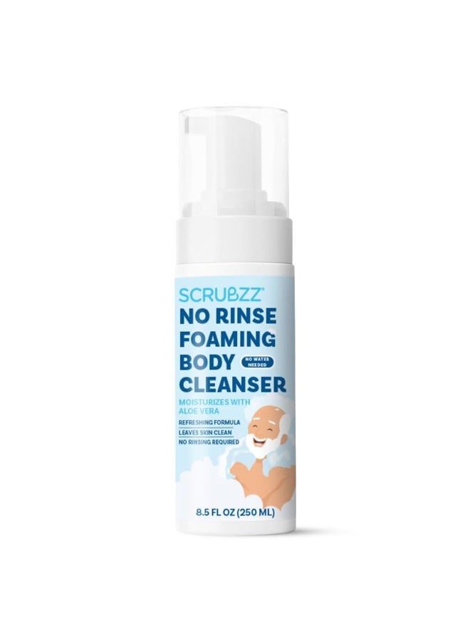 scrubzz No Rinse Body Wash for Elderly, Rinse Free Cleansing Foam, Waterless Foaming Cleanser for Men and Women, Great for Camping, Gym and Post Workout, Hospital Stays and Post Surgery - 1 Pack - Image 1
