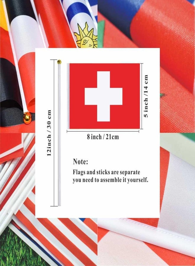 Ckexin 48 Countries Sticks Flag for 2026 World Cup, Small Mini Hand Held Flag Decorations for Football Events, Pub, Classroom, Home Party and Outdoor Sports Gathering - Image 2
