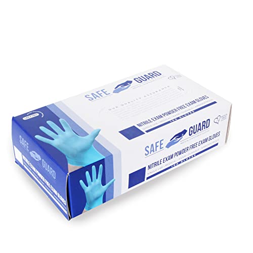 Safeguard Nitrile Disposable Gloves, Powder Free and Latex Free, Food Prep, Cooking, Cleaning Use, 100 Count, Size X-Large, Blue - Image 3