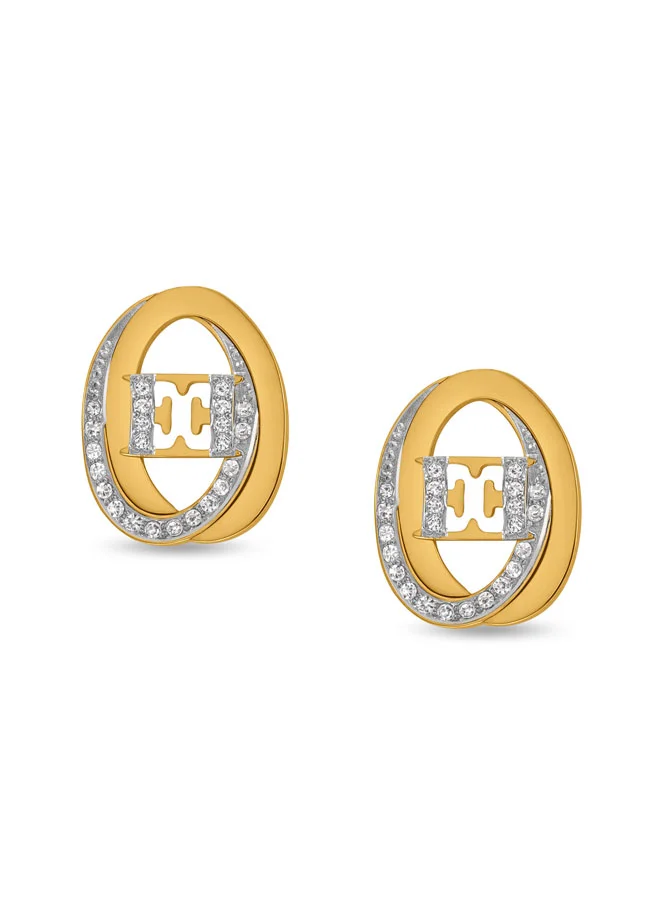 Escada Claudia Gold Plated 316L Stainless Steel Stud Earrings for Women