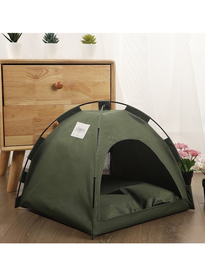 عام الصيف تبريد حصيرة في الهواء الطلق الحيوانات الأليفة عش خيمة تنفس طوي لون خالص بسيط ، قفص الحيوانات الأليفة - Image 2