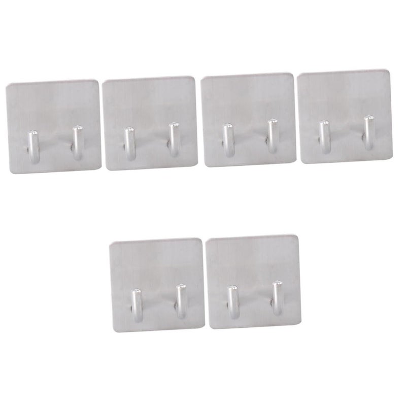 Stainless Steel Wall Hooks Heavy Duty Coat and Towel Hangers Self Adhesive Installation 3 Pack for Bathroom Kitchen Entryway Organization - Image 2