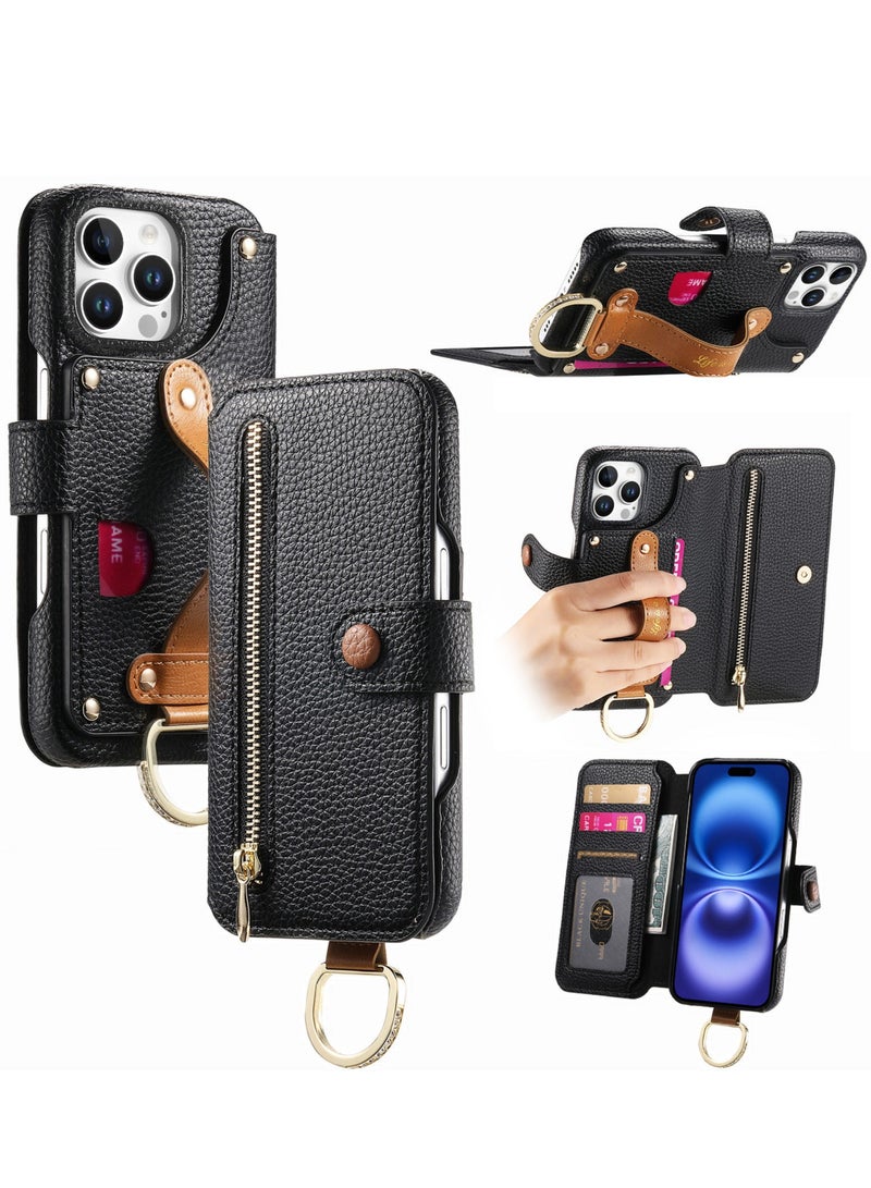 YANCI iPhone 16 Pro Max Case, iPhone 16 Pro Max Wallet Case with Card Holder,iPhone 16 Pro Max Phone Cover,Leather Flip Folio Case for iPhone 16 Pro Max 6.9'' - Image 1