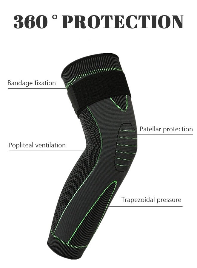 GROIC أغطية حماية للساق قابلة للتعديل، وأكمام لدعامات الركبة، وأكمام ضغط للساق للتمرين والوقاية من الإصابات، وواقيات للساق للحماية من أجل تدريب كرة السلة وكرة القدم والجري L - Image 2