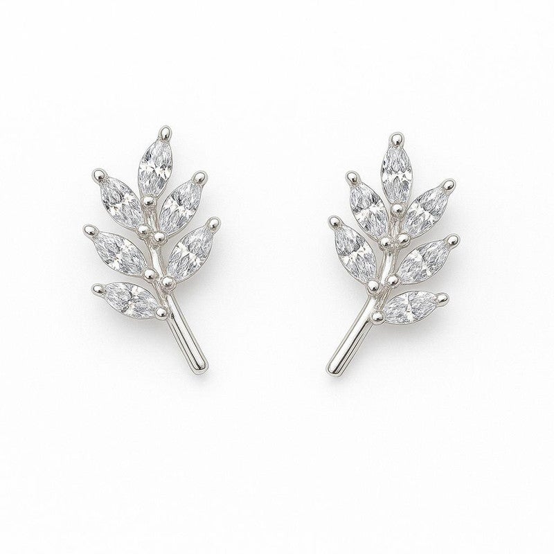 سيلفر تاون قرط على شكل ورقة شجر