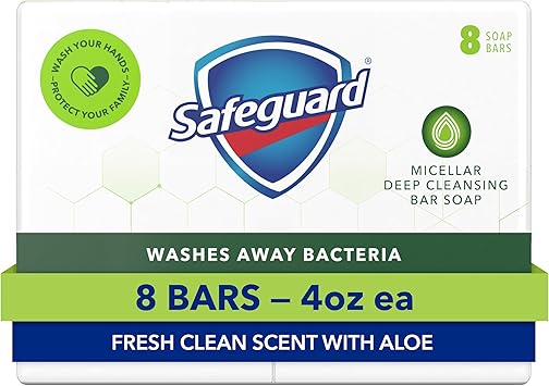 Safeguard Antibacterial Soap White With Aloe 4 Oz Bars 8 Count - Image 1