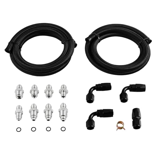 GESEXI Universal Power Steering Pump Hose Kit Return to Reservoir Hose Kit Compatible with GM LS Swap LS1 LS3 - Image 1